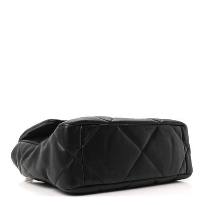 Lambskin Quilted Medium Chanel 19 Flap Black