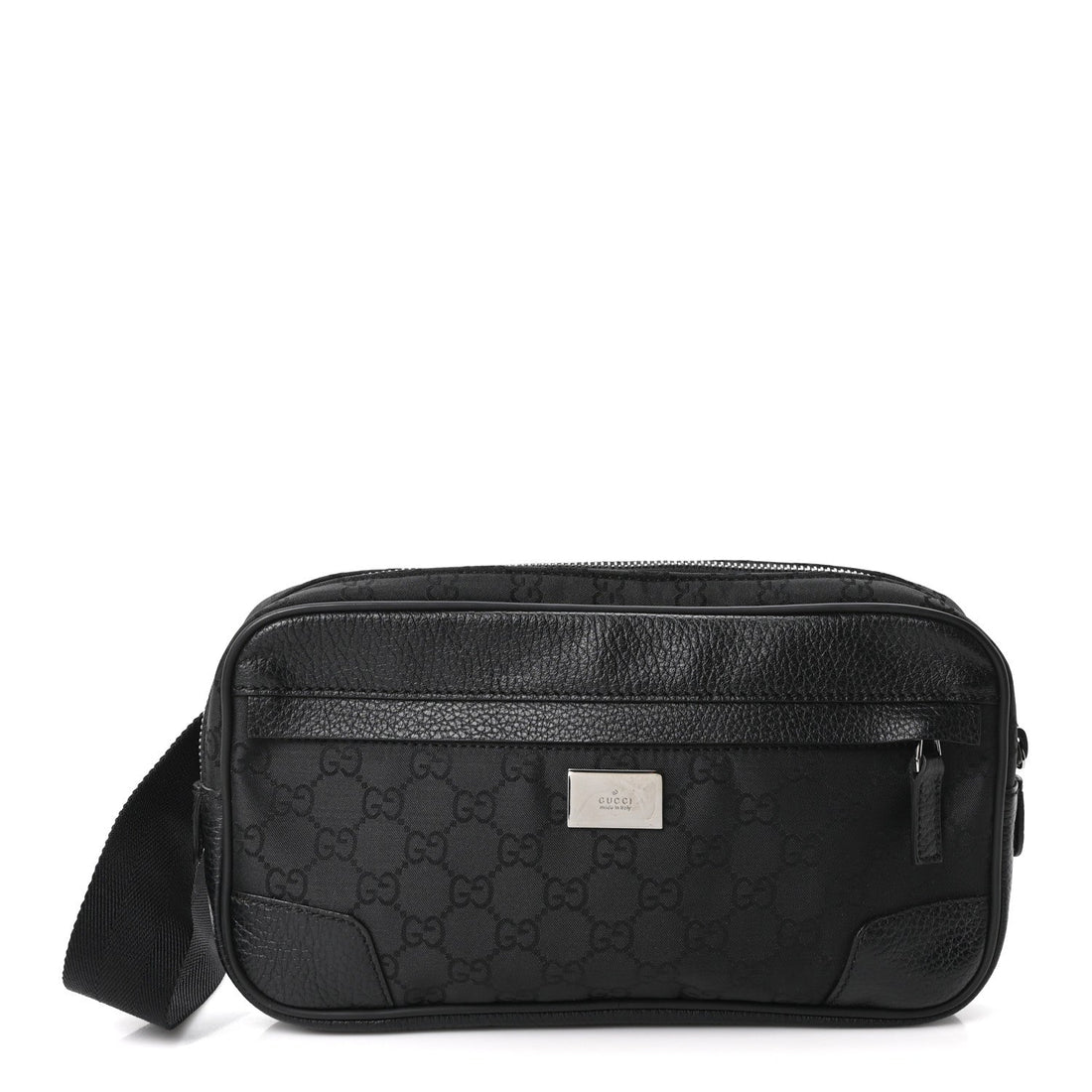 Nylon Monogram Belt Bag Black