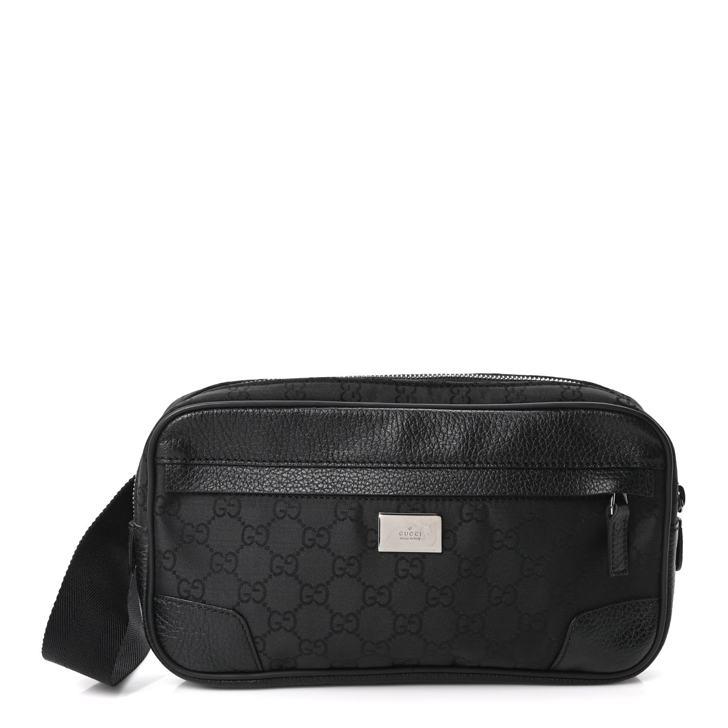 Nylon Monogram Belt Bag Black