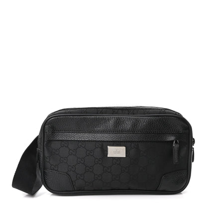 Nylon Monogram Belt Bag Black
