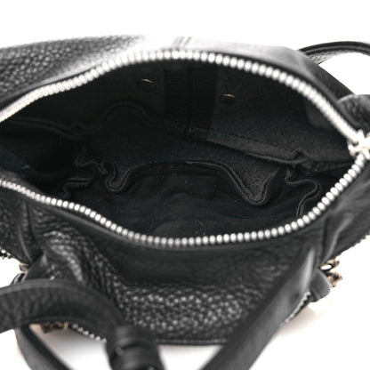 Grained Calfskin Mini Snat Pack Gunslinger Waist Bag Black
