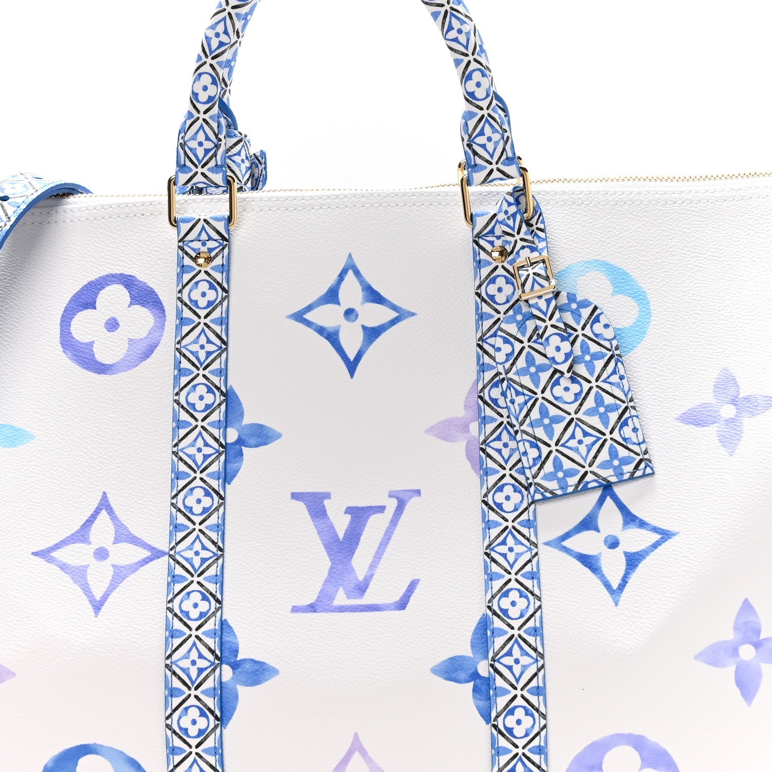Monogram LV By The Pool Keepall Bandouliere 50 Blue