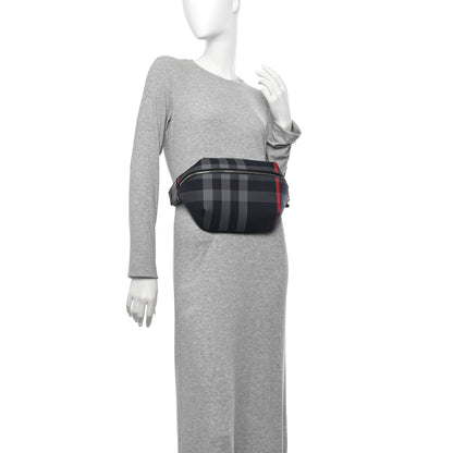House Check Sonny Bum Bag Navy Grey
