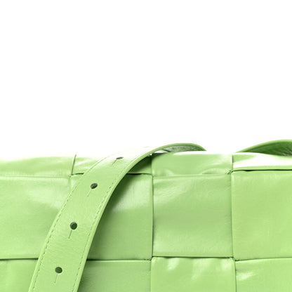 Paper Calfskin Intrecciato Cassette Belt Bag Pistachio