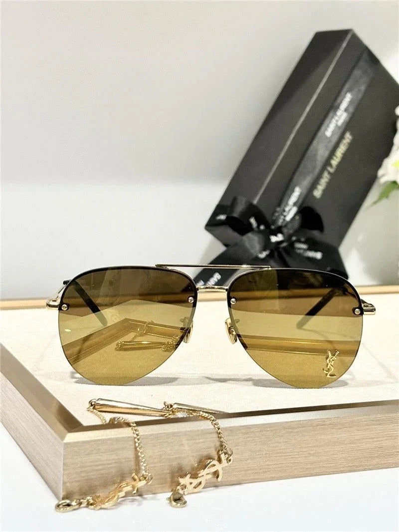 YSL Saint Laurent 11M Classic Sun Aviator Unisex Sunglasses ✨