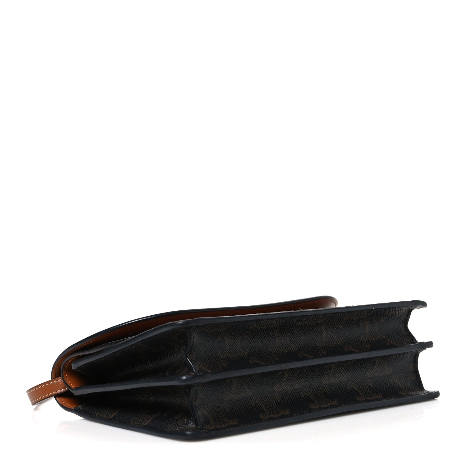 Triomphe Canvas Lambskin Wallet On Strap Tan Tan