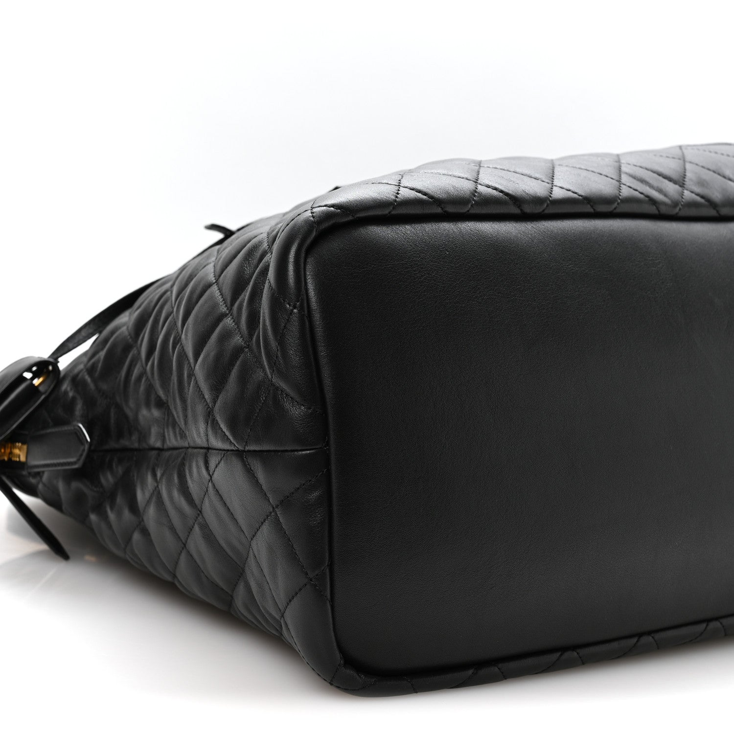Calfskin Quilted ES Giant Travel Bag Black