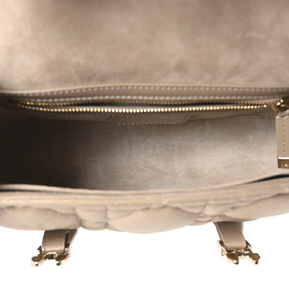 Calfskin Macrocannage Small Diorcamp Messenger Sand
