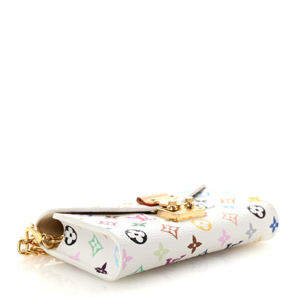 LV X TM Monogram Multicolor Pouch Metis Belt White White
