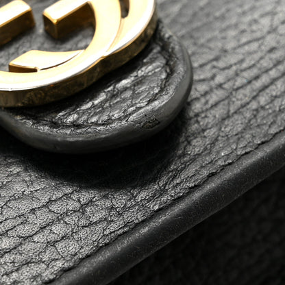 Dollar Calfskin Interlocking G Chain Wallet Black