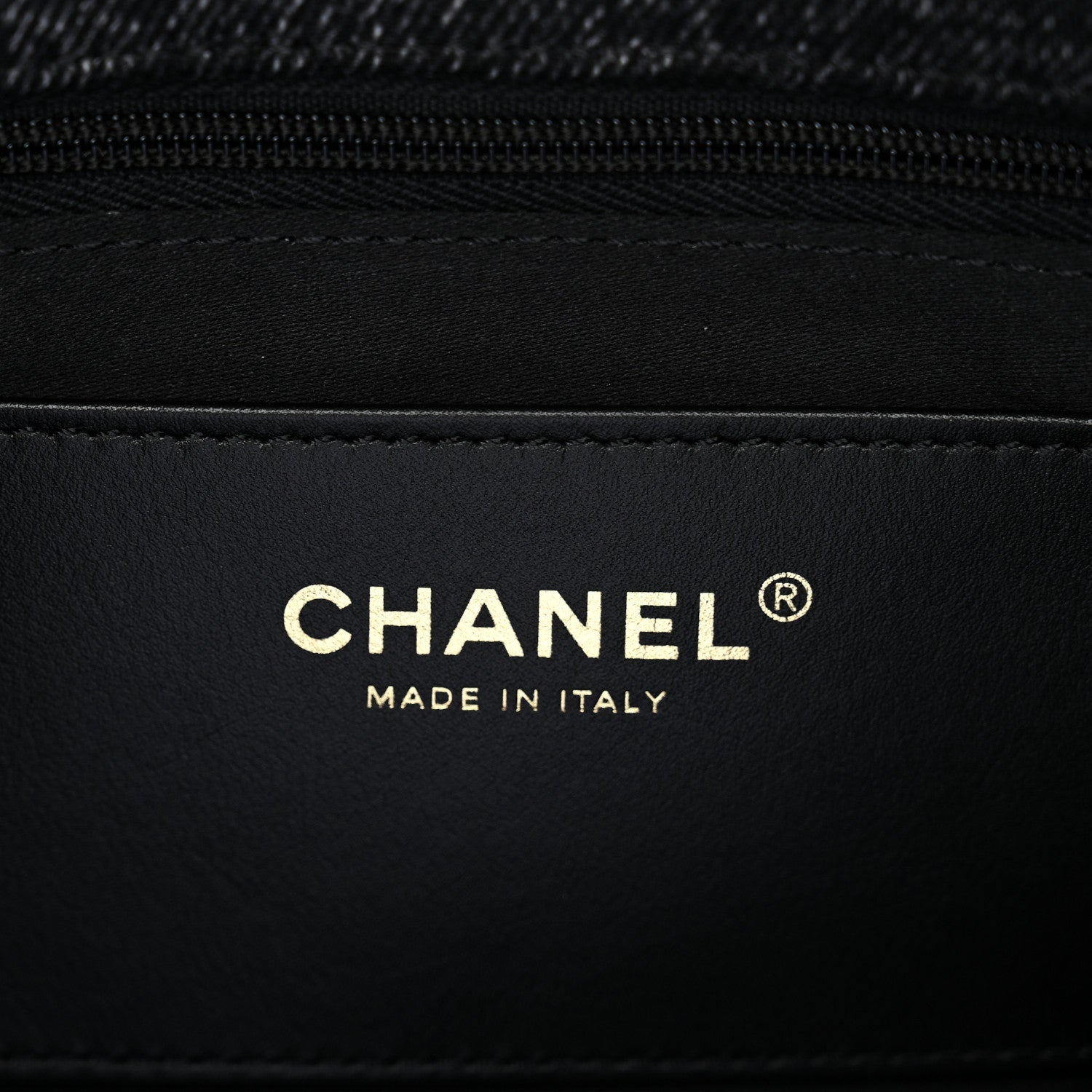 Washed Denim Quilted Large Flap Bag Black