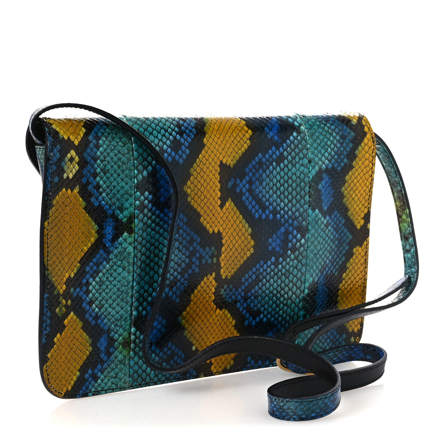 Snakeskin Bright Bit Animalier Medium Shoulder Bag Multicolor