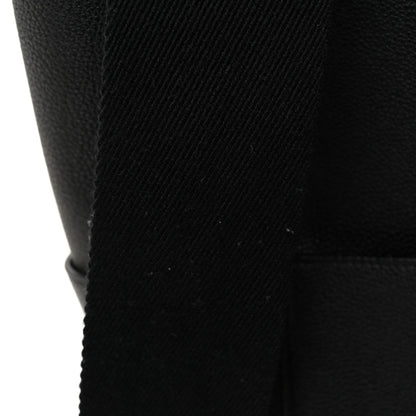 Soft Grained Calfskin Sangle Bucket Bag Black