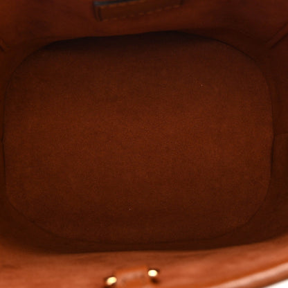 Kitted Raffia Petit Bucket Caramel