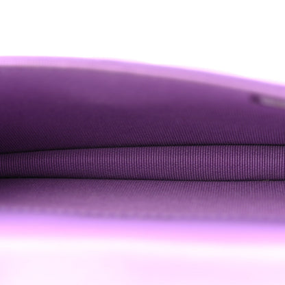 Lambskin Enamel Quilted Pending CC Flap Belt Bag Purple