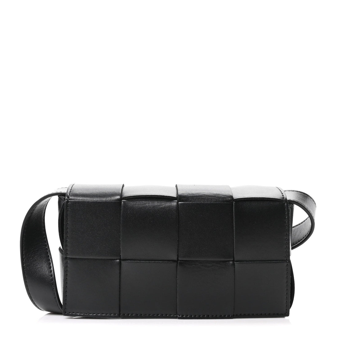 Nappa Maxi Intreccio The Belt Cassette Bag Black
