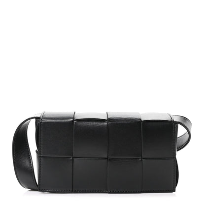 Nappa Maxi Intreccio The Belt Cassette Bag Black