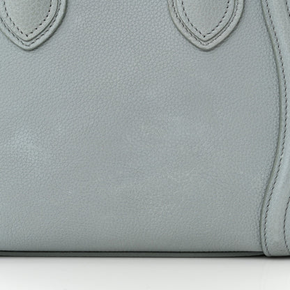 Drummed Calfskin Nano Luggage Almond
