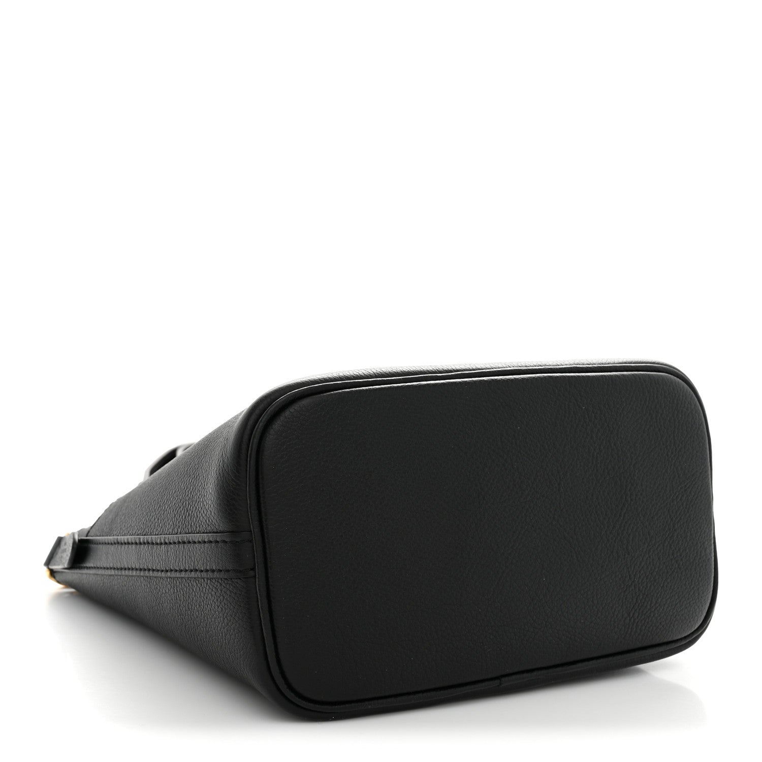 Calfskin Lock and Walk Bucket Black