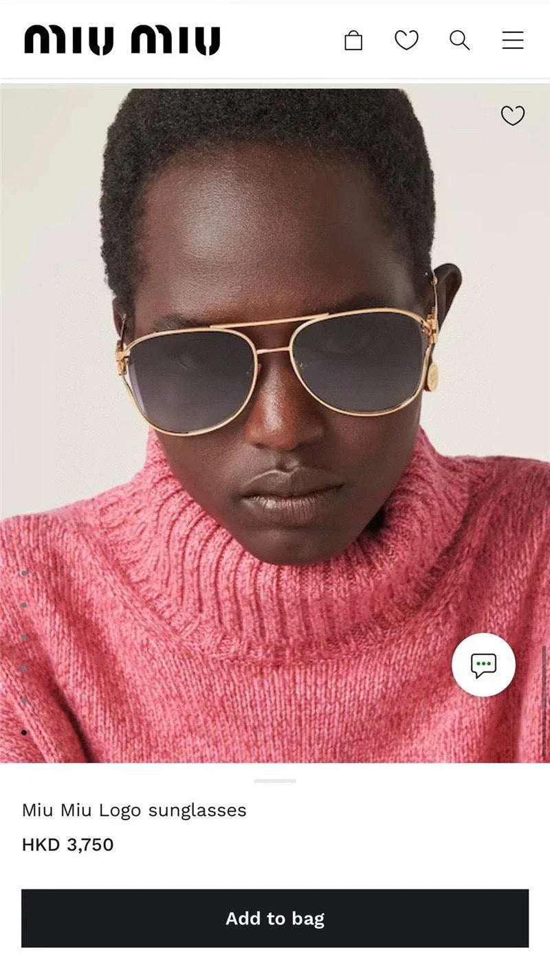 NEW SEASON Miu Miu 52ZS Metal Logo-frame Sunglasses ✨