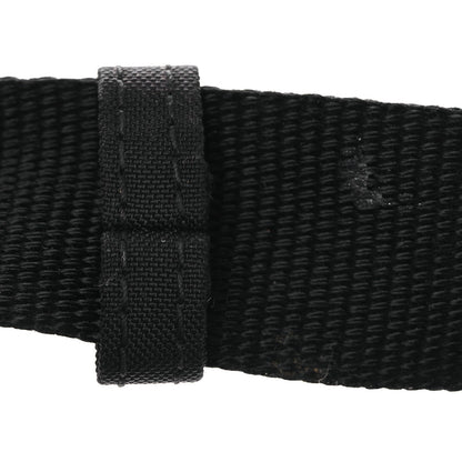 Recycled Sport Nylon Logo Embroidered Wheel Sling Bag Black White