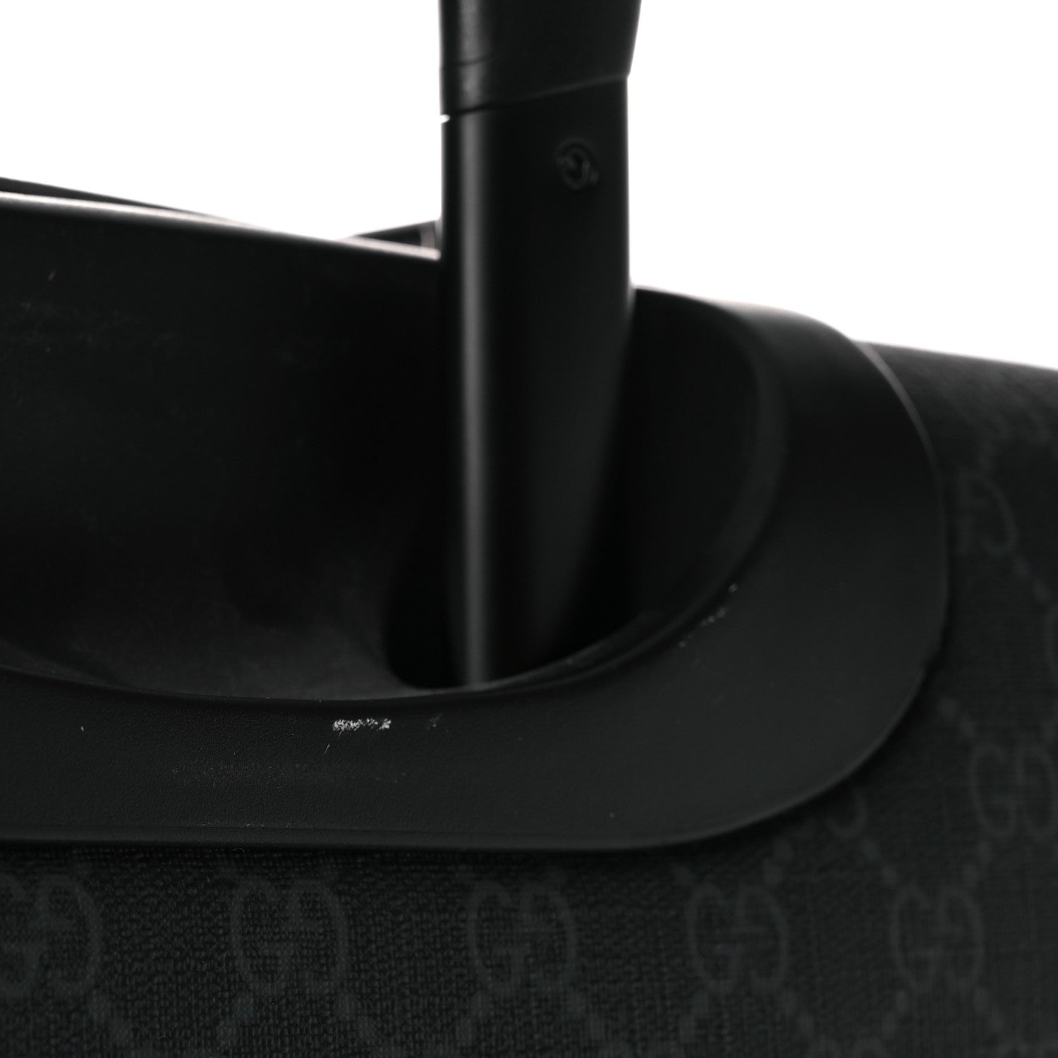 GG Supreme Monogram Four Wheel Suitcase Black Grey