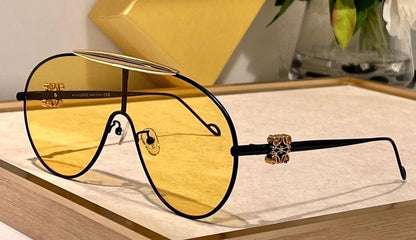 New Season LOEWE Spoiler aviator mask glasses in metal 40111U ✨