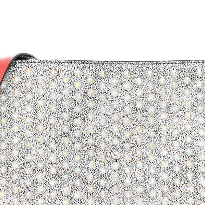 Nappa Mica Studded Loubiclutch Silver