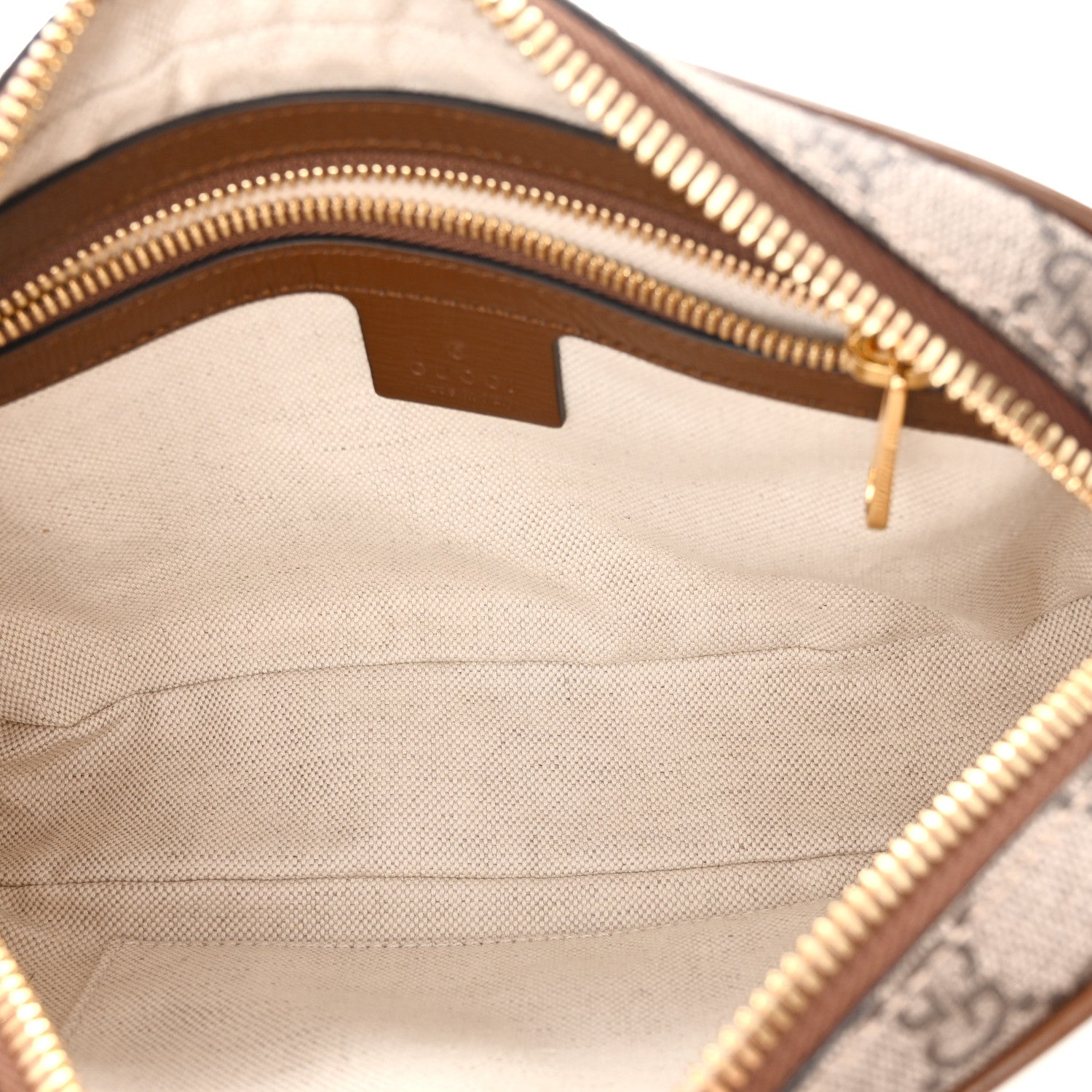 GG Supreme Monogram Azalea Calfskin Fake/Not Small Retro Interlocking G Belt Bag 90 36 Beige Ebony Brown Sugar