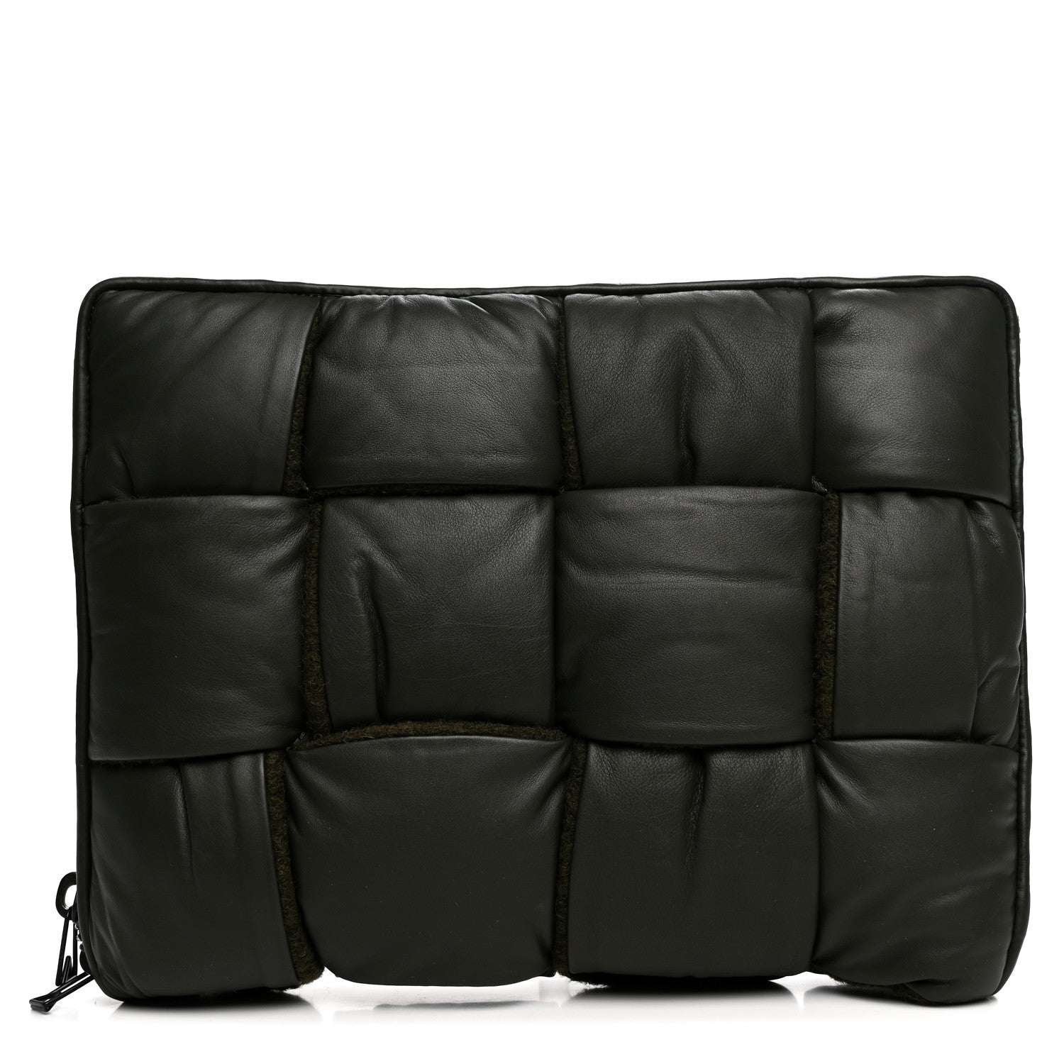 Calfskin Maxi Intrecciato Puffy Laptop Pouch Camping