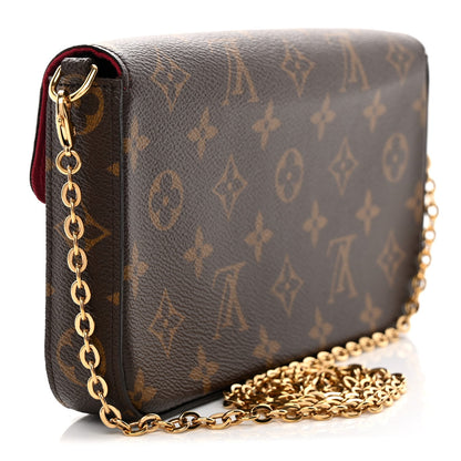 Monogram Pochette Felicie Chain Wallet Fuchsia