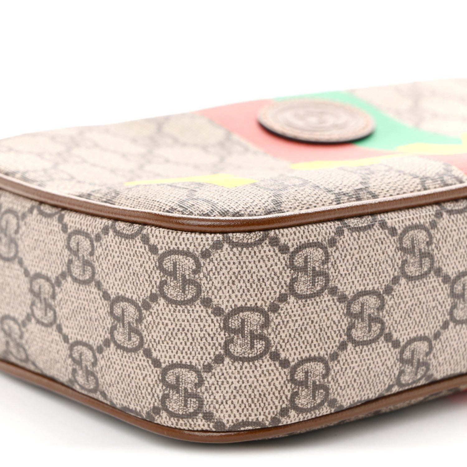 GG Supreme Monogram Azalea Calfskin Fake/Not Small Retro Interlocking G Belt Bag 90 36 Beige Ebony Brown Sugar