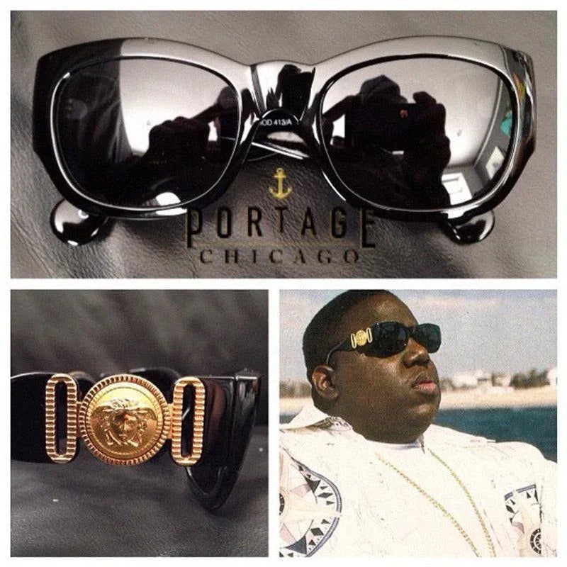Ultra RaRe VINTAGE VERSACE SUNGLASSES 413/A Notorious B.I.G worn  ✨