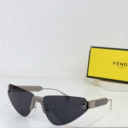2024 FENDI First Crystal Gold metal Sunglasses 4127US shape Women&