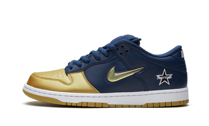SB Dunk Low "Supreme - Jewel Swoosh Gold/Navy" CK3480 700
