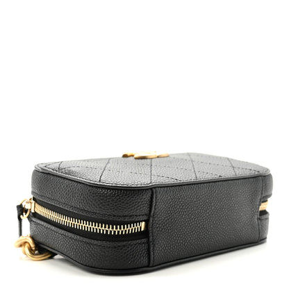 Caviar Quilted Waist Bag Black