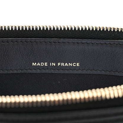 Lambskin Quilted Small Boy Clutch With Chain Black
