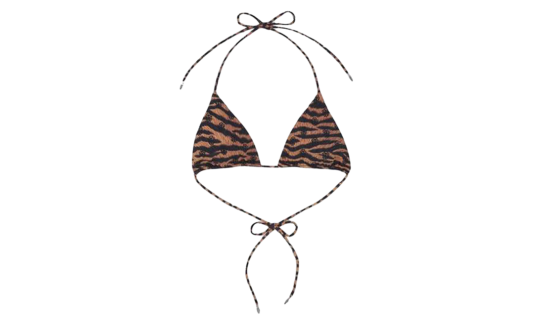 X DIB Orange Tiger Bikini top "Brown" CHRM1084
