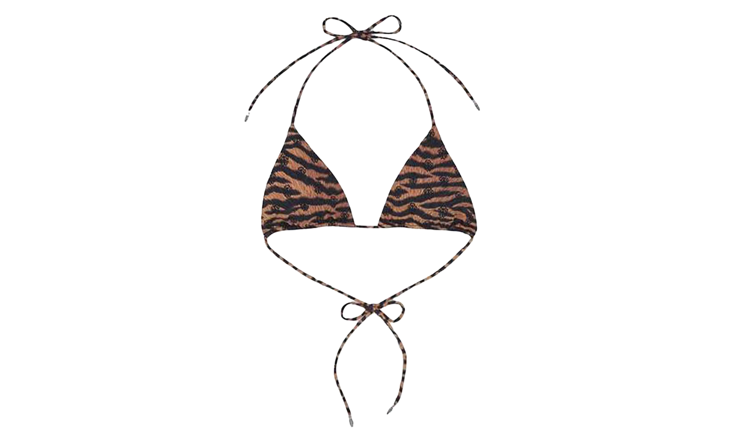 X DIB Orange Tiger Bikini top "Brown" CHRM1084