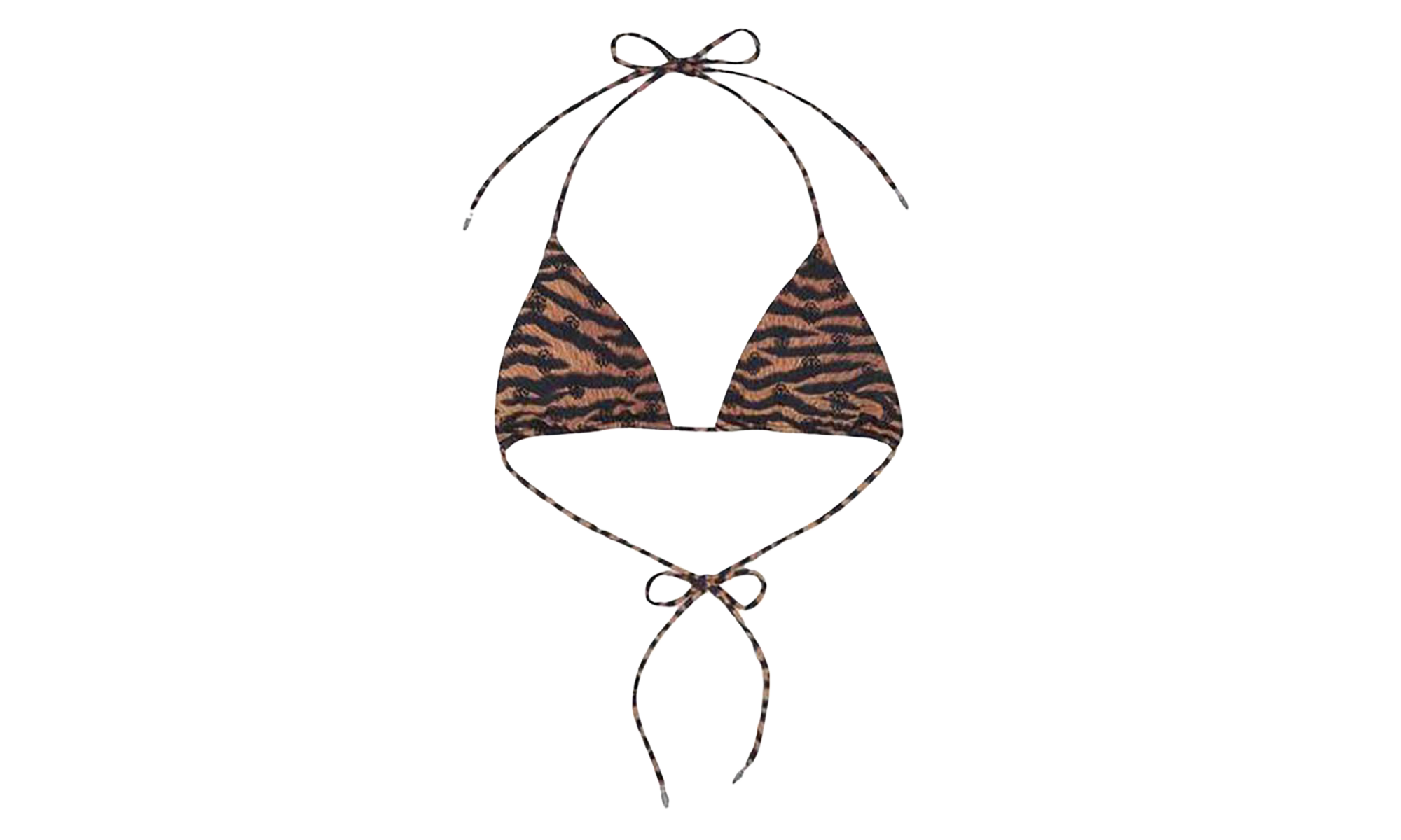 X DIB Orange Tiger Bikini top "Brown" CHRM1084