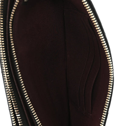 Caviar Quilted Small Clutch With Chain Black
