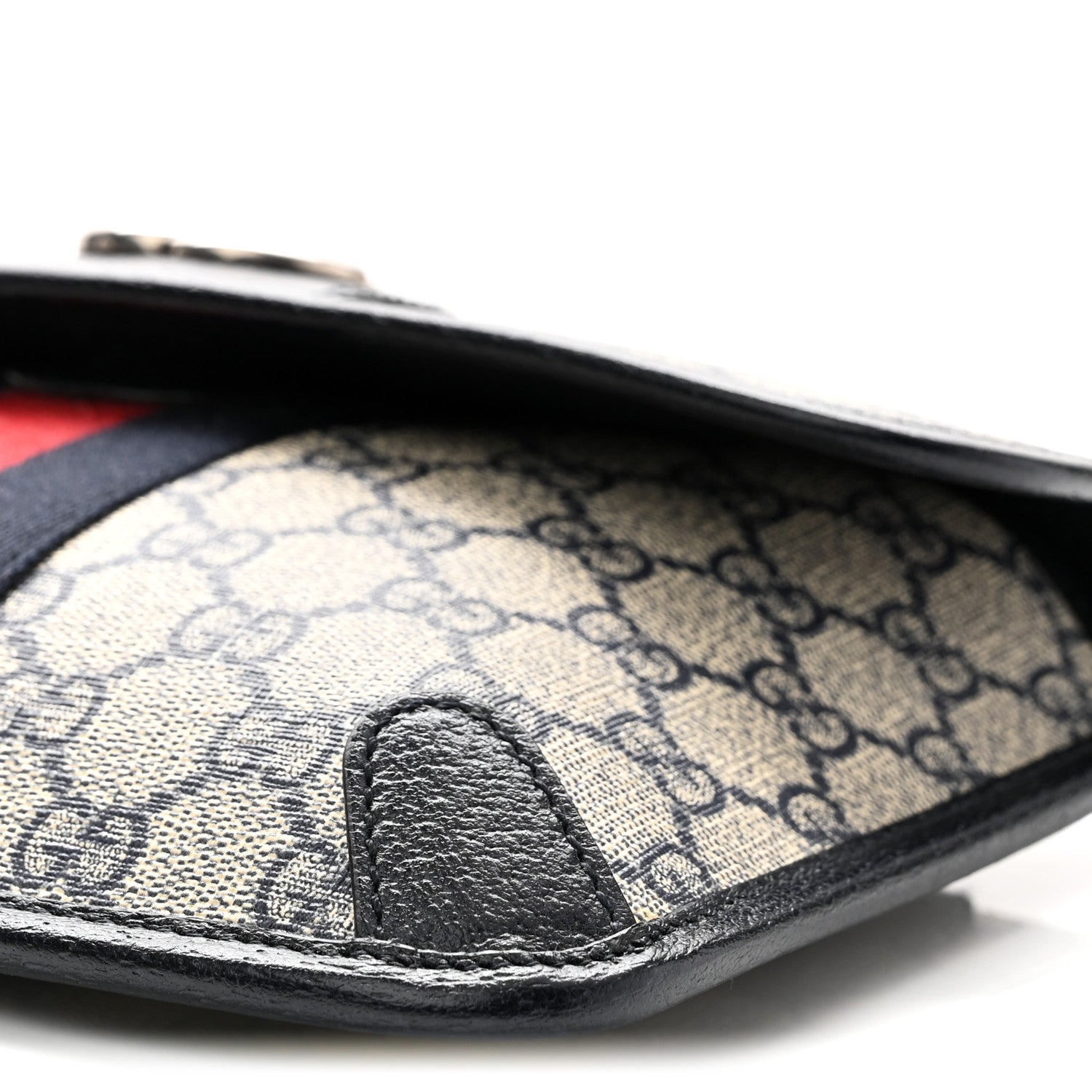 GG Supreme Monogram Web Small Ophidia Belt Bag  90 36 Beige Navy