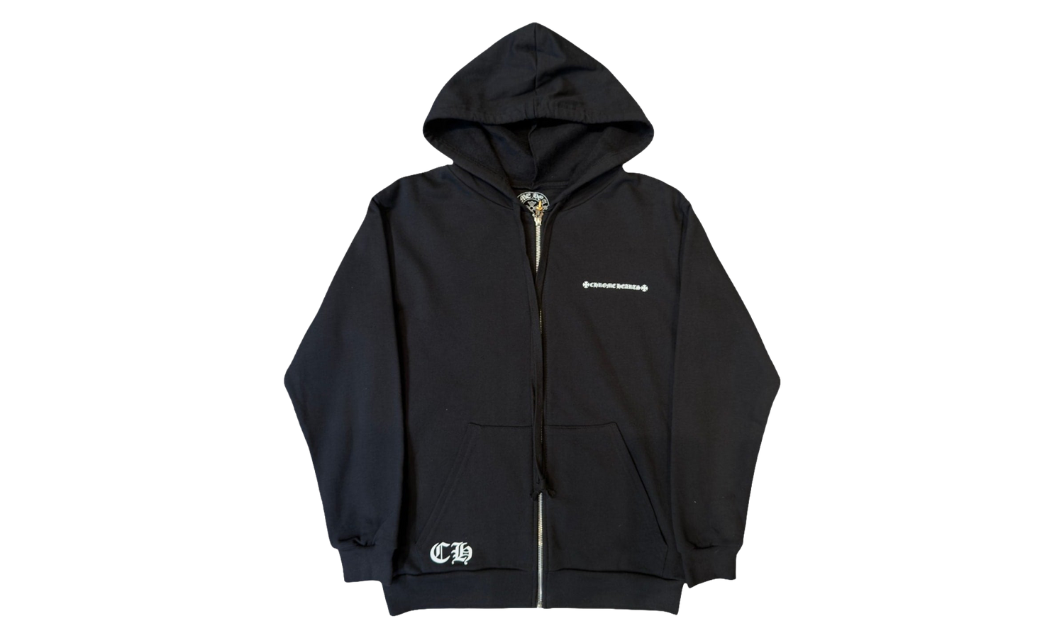 Made In Hollywood Plus Logo Zip Up Hoodie "Black / White" CHRM1621