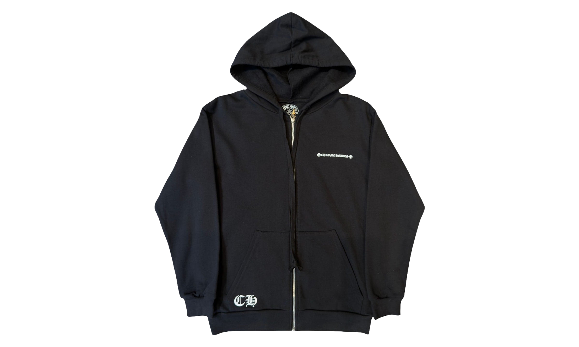 Made In Hollywood Plus Logo Zip Up Hoodie "Black / White" CHRM1621