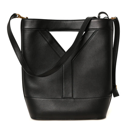 Smooth Calfskin Y Small Bucket Bag Black