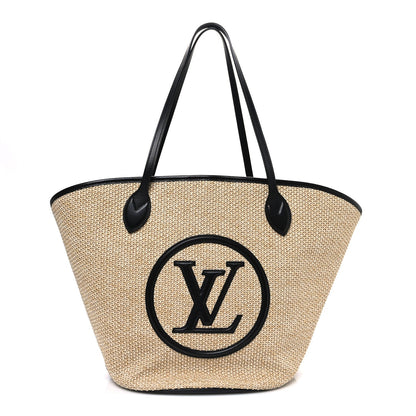 Raffia Saint Jacques Tote Black