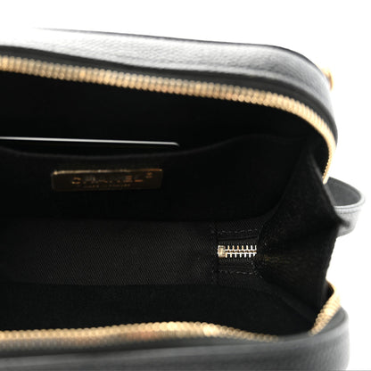 Caviar Quilted Waist Bag Black