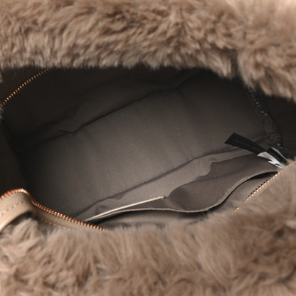 Faux Fur Mini The Year Of The Rabbit Tote Bag Beige