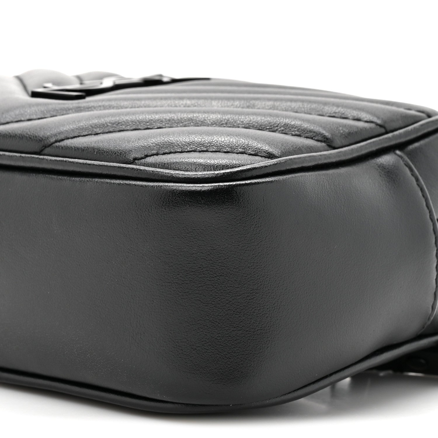 Calfskin Matelasse Monogram Lou Belt Bag Black
