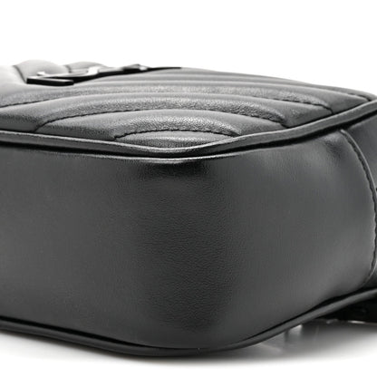 Calfskin Matelasse Monogram Lou Belt Bag Black